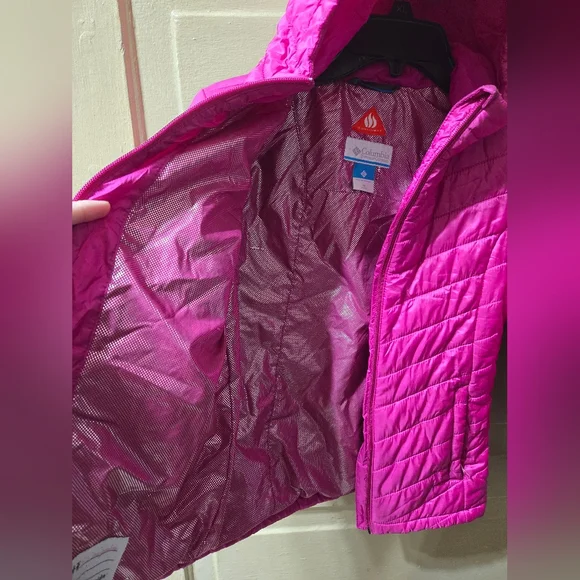 Columbia Kids Omni-Heat Magenta Pink Morning Light Puffer Jacket Size: M (10-12) - Picture 9 of 13
